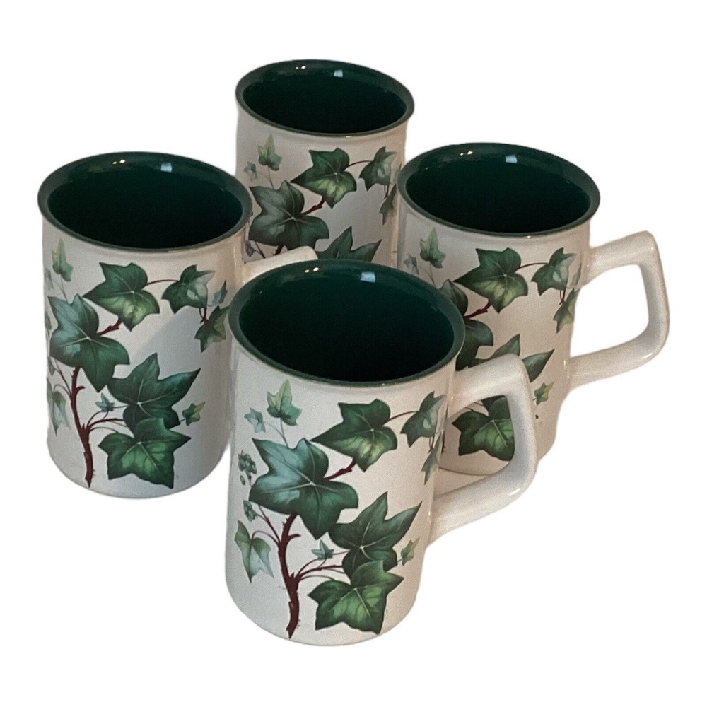 Four Ivy Vintage Faust Heirlooms Coffee Tea Cups 8oz 4.25in